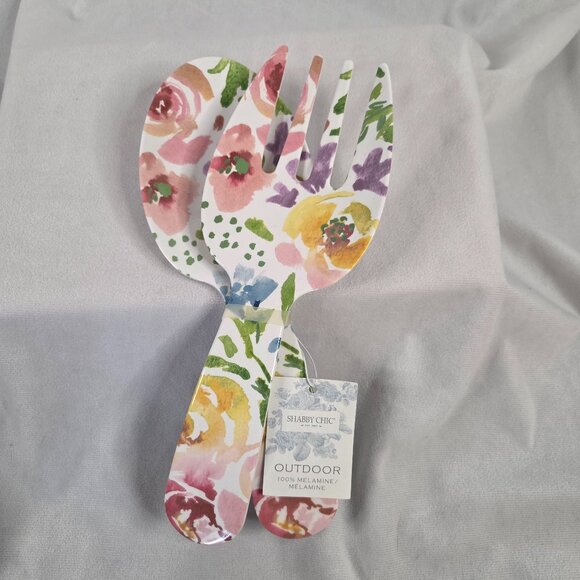 Outdoor Melamine Serving Bowl with Utensils - Picture 7 of 8